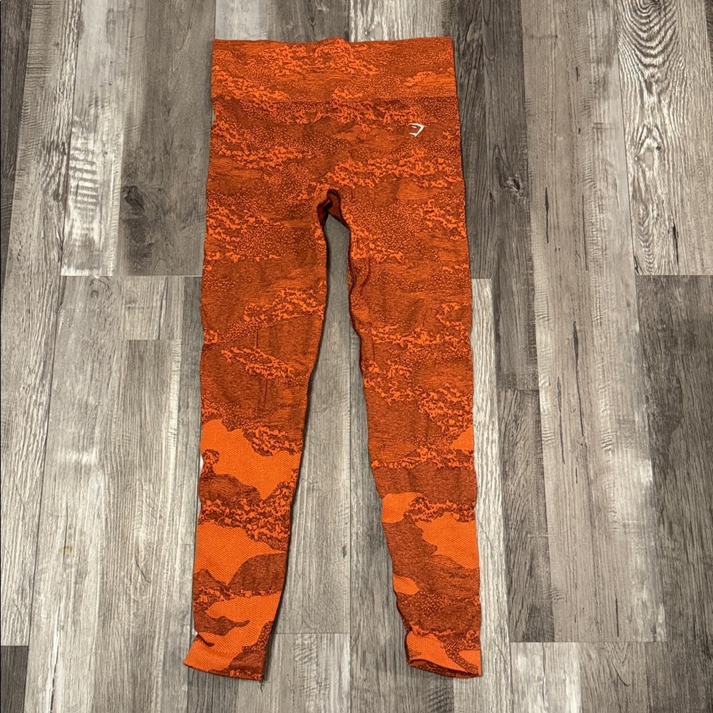 Gymshark Orange Patterned Leggings